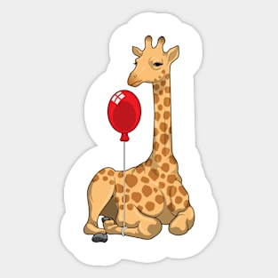 Giraffe Balloon Sticker